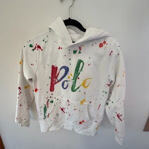 Polo Ralph Lauren Hoodie Multicolor Spell-Out L Art Paint Graffiti Street size M